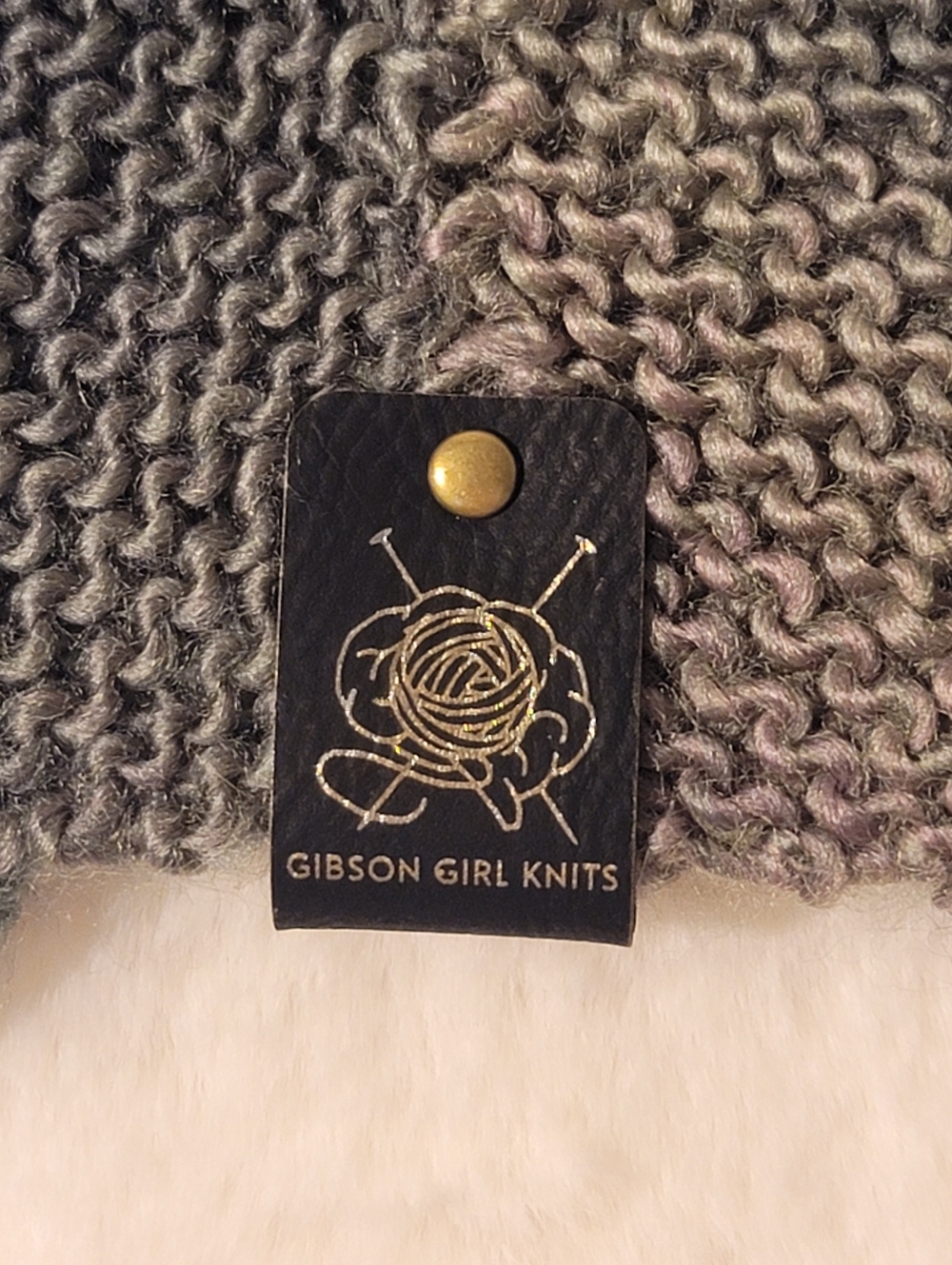 Hand-Knit Multicolor Garter Stitch Baby Sweater Vest - Picture 3 of 7